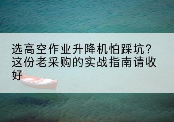 民权高空作业升降机厂家推荐-选高空作业升降机怕踩坑？这份老采购的实战指南请收好